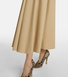 Patou Gathered cotton midi dress
