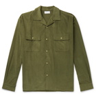 John Elliott - Camp-Collar Cotton-Corduroy Shirt - Green