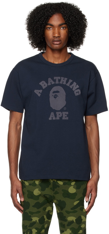 Photo: BAPE Navy College T-Shirt