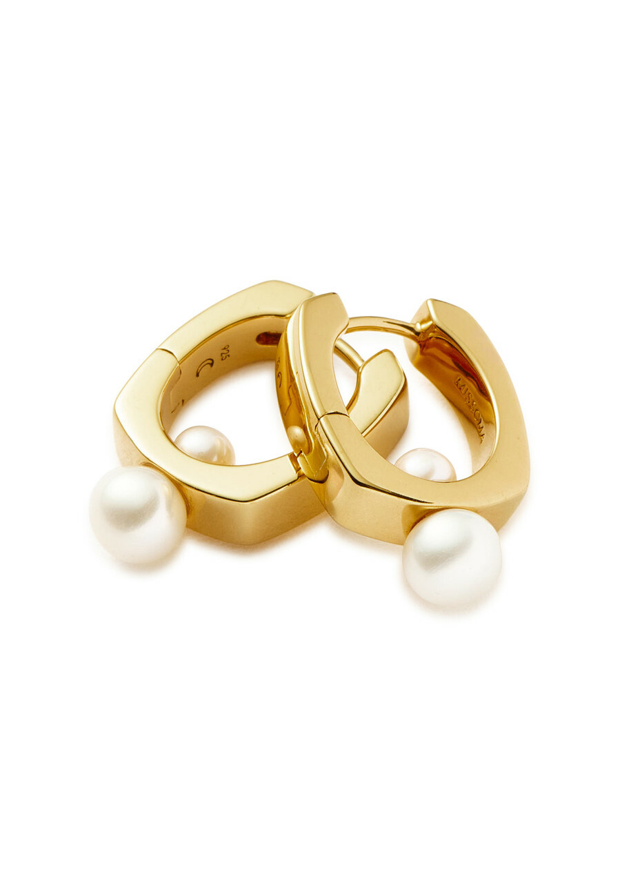 Missoma Button Pearl 18kt Gold-plated Stud Earrings - One Size