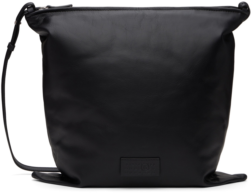 MM6 Maison Margiela Pillow Leather Clutch Bag | Black | FARFETCH