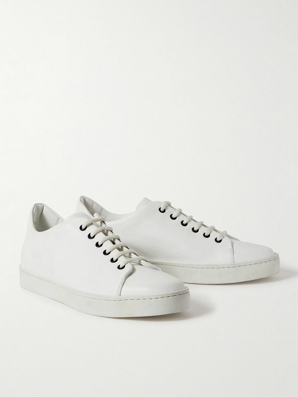Manolo Blahnik - Semando Leather Sneakers - White