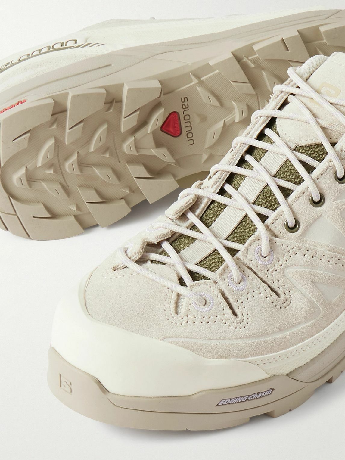 スニーカー SALOMON S/LAB X-ALP SUEDE AND MESH SNEAKERS Salomon - X-ALP LTR Mesh and Suede Sneakers - Neutrals Salomon