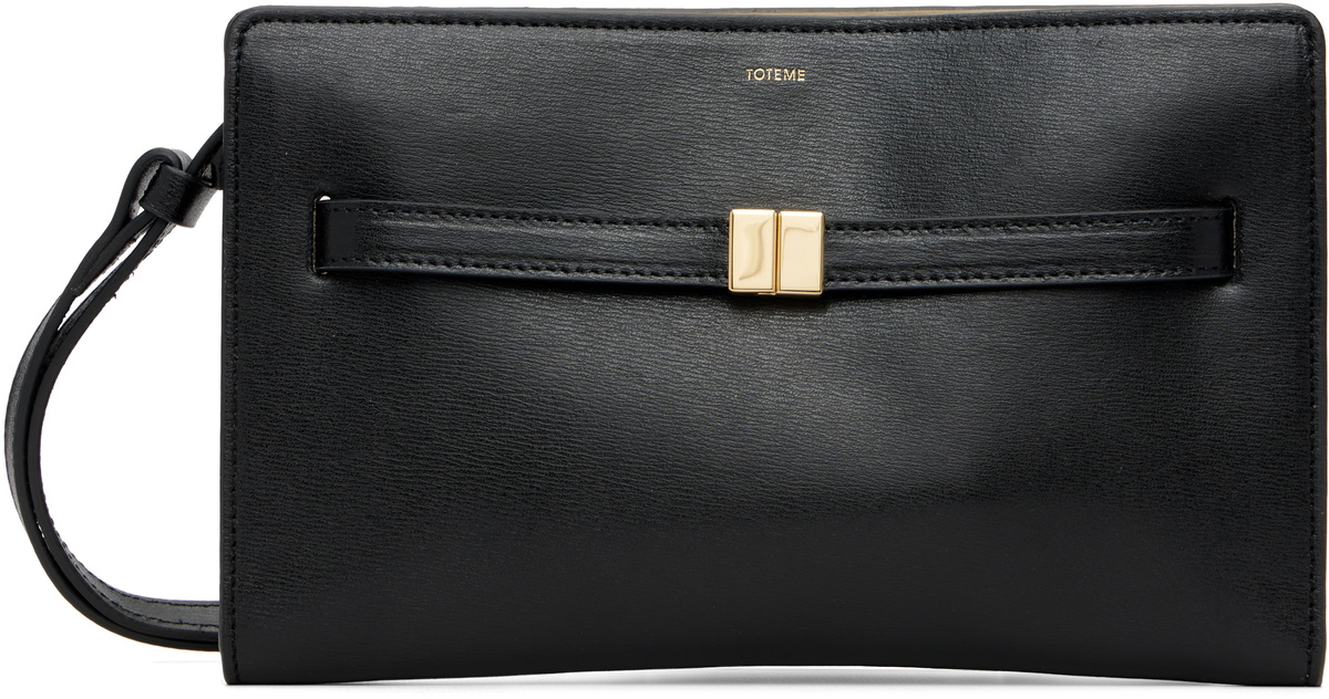 TOTEME Black Belted Leather Crossbody Bag
