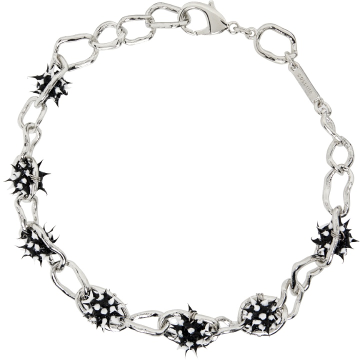 Photo: Collina Strada Silver Spikeez Crushed Chain Necklace