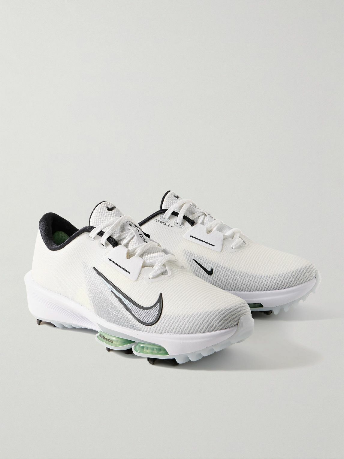 Nike Golf - Air Zoom Infinity Tour 2 Rubber-Trimmed Flyknit Golf Sneakers - White