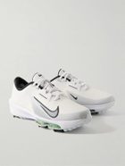 Nike Golf - Air Zoom Infinity Tour 2 Rubber-Trimmed Flyknit Golf Sneakers - White