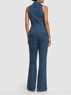 SELF-PORTRAIT - Cotton Denim Jumpsuit
