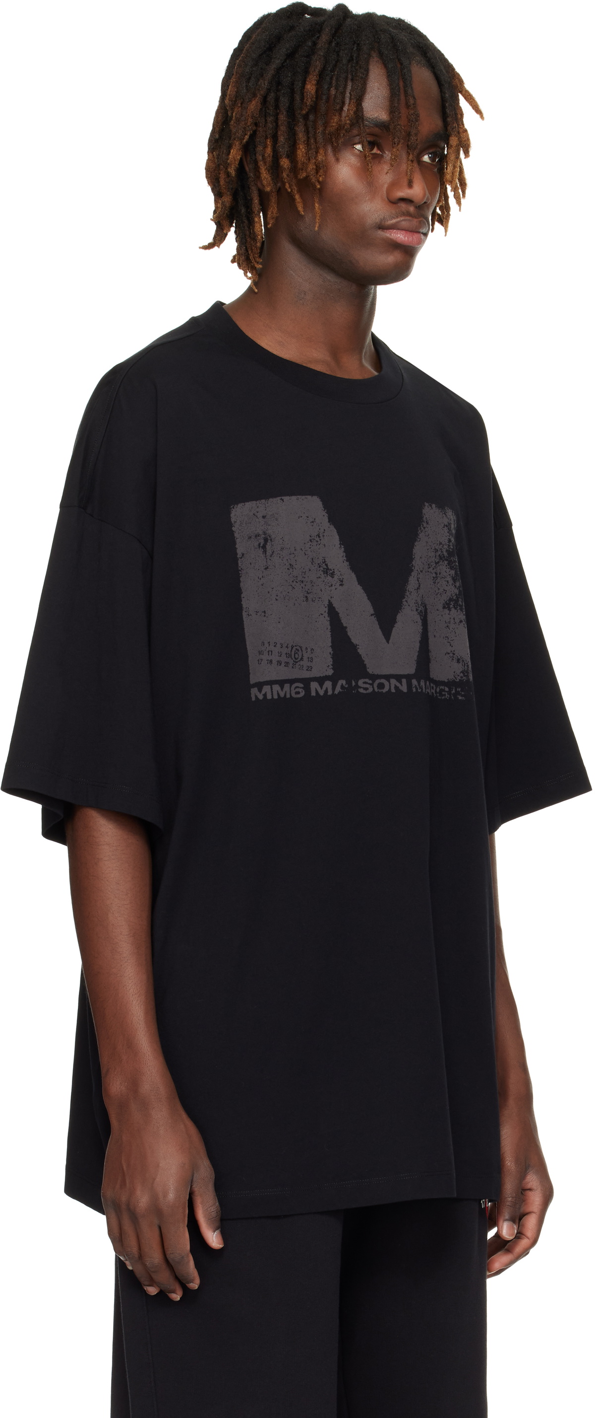 MM6 Maison Margiela Black Graphic T-shirt MM6 Maison Margiela