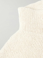 UMIT BENAN B - Ribbed Cotton and Cashmere-Blend Rollneck Sweater - Neutrals