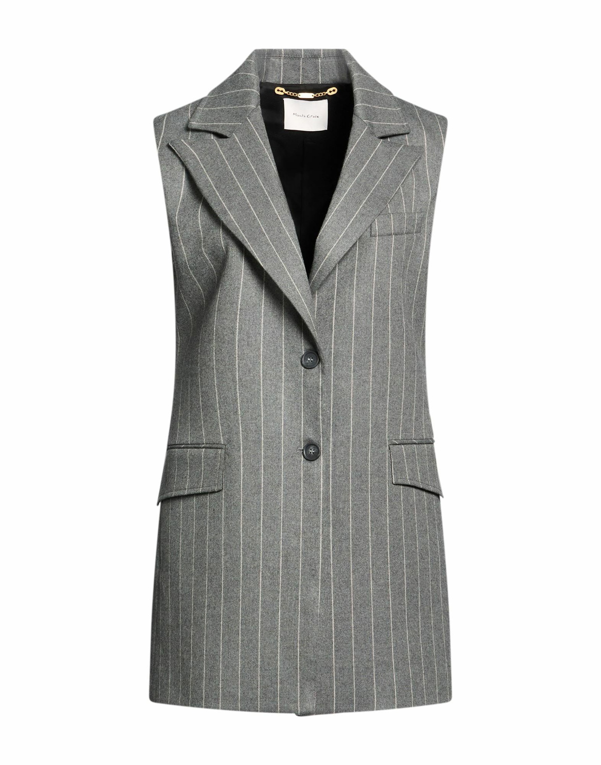 Manila Grace Womens Tailored Vest in Grey