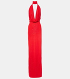 Aya Muse Scarf-detail maxi dress