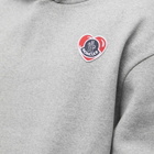 Moncler Men's Heart Popover Hoodie in Grey