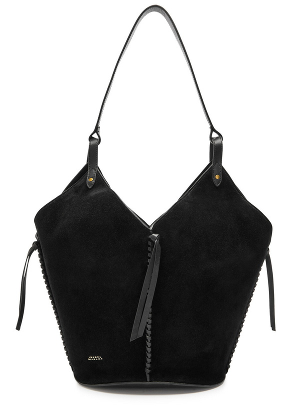 Photo: Isabel Marant Tampa Suede Tote - Black - One Size