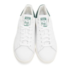 adidas Originals White and Green Stan Smith Sneakers