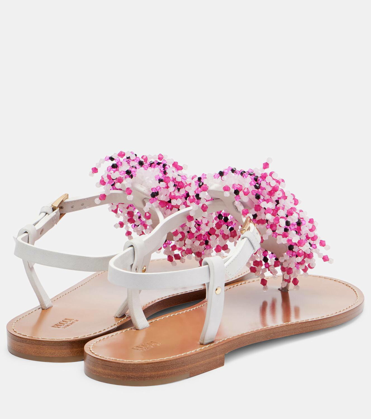 Pucci Embroidery beaded leather sandals