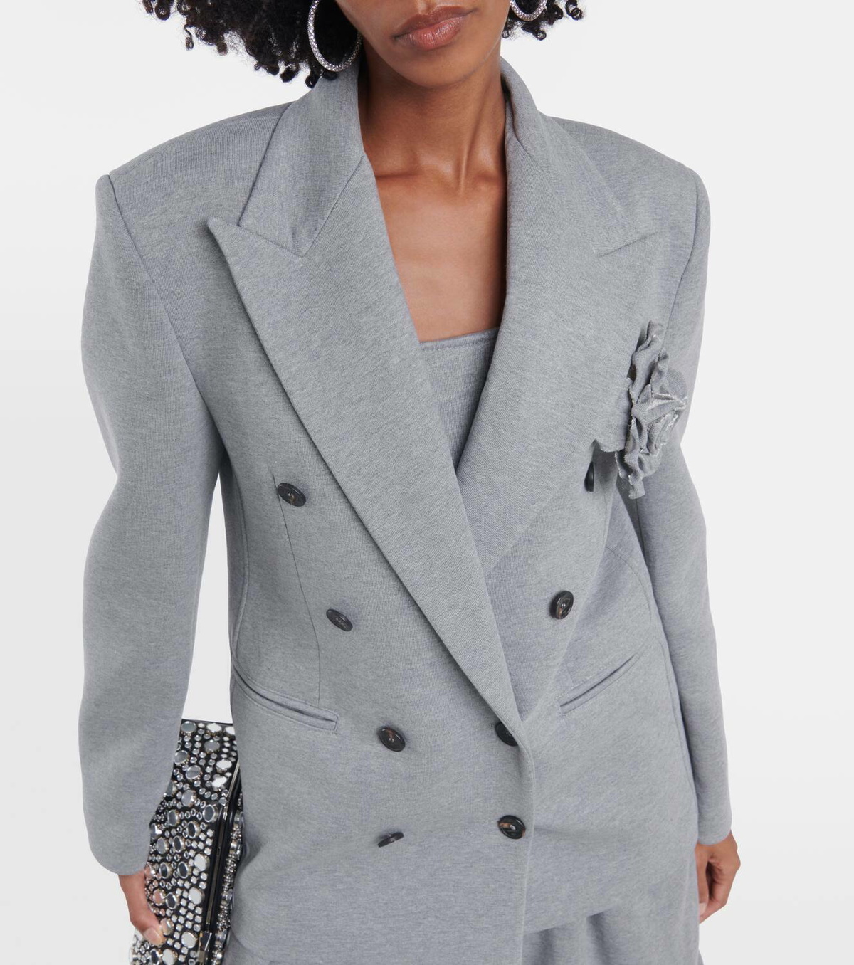 Giuseppe di Morabito Double-breasted cotton jersey blazer