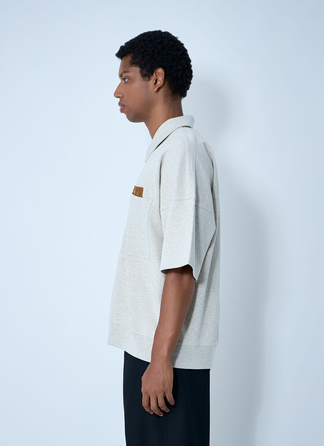Bottega Veneta Double Cotton Melange Polo