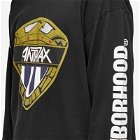 Neighborhood Men's Long Sleeve Anthrax Shield T-Shirt in Black