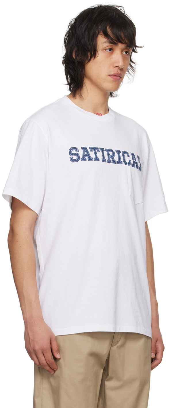 Engineered Garments White 'Satirical' T-Shirt
