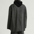 Rick Owens Men's Collared Canvas Mac in Gravel