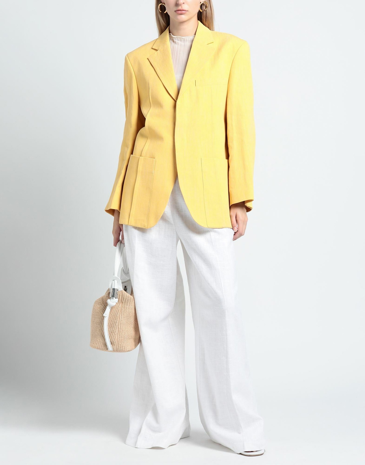 Jacquemus Womens Blazer in Yellow