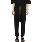 Rick Owens Drkshdw Black Prisoner Drawstring Lounge Pants