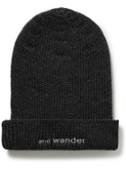 And Wander - Logo-Embroidered Ribbed Wool Beanie