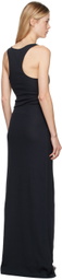 Y/Project Black Invisible Strap Maxi Dress