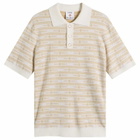 Casablanca Men's Wordmar Merino Wool Polo in Beige