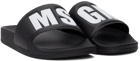 MSGM Black Rubber Sandals
