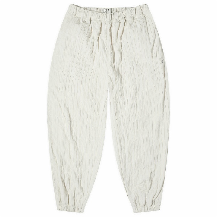 Photo: Merely Made Men's Relaxed Quilted Trouser in Off White