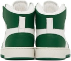 Axel Arigato White & Green Dice Hi Sneakers