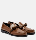 Jil Sander Tangle leather loafers