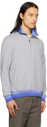 Paul Smith Gray Half-Zip Sweatshirt