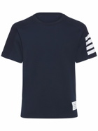 THOM BROWNE - Cotton Ss T-shirt W/ 4 Bar Stripe