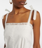 Faithfull Reine lace-trimmed cotton romper