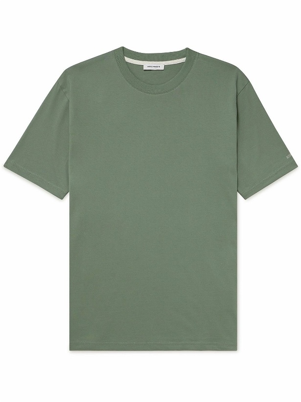 Photo: Norse Projects - Johannes Printed Cotton-Jersey T-Shirt - Green