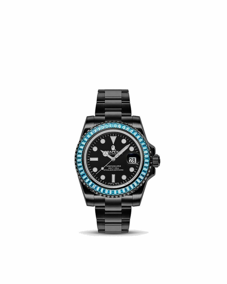 Photo: A Bathing Ape Type 1 Bapex Crystal Stone Black - Mens - Watches