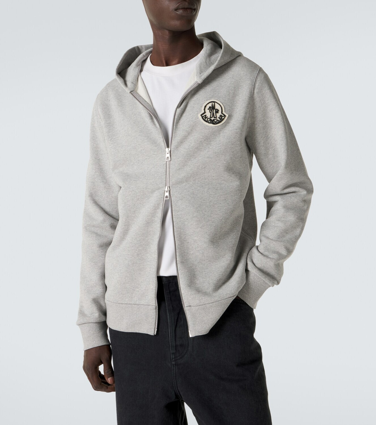Moncler Logo cotton zip-up hoodie