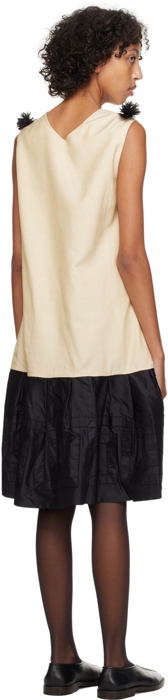 Bode Off-White & Black Cirque Minidress