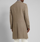 Beams F - Herringbone Wool and Cashmere-Blend Overcoat - Brown