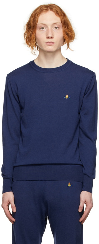 Photo: Vivienne Westwood Blue Orb Round Neck Sweater