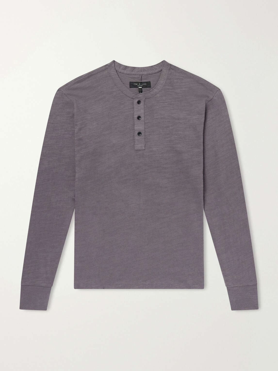 Rag & Bone - Cotton-Jersey Henley T-Shirt - Gray