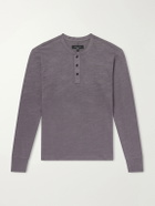 Rag & Bone - Cotton-Jersey Henley T-Shirt - Gray