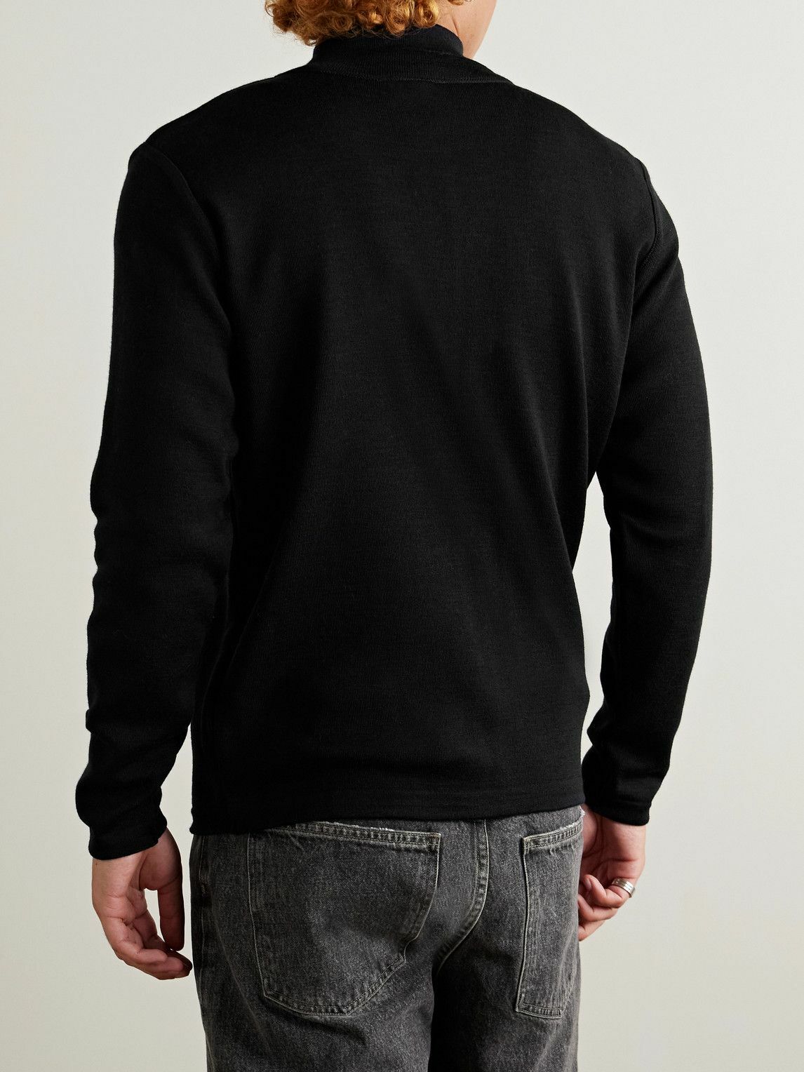 S.N.S Herning - Naval Virgin Wool Zip-Up Cardigan - Blue