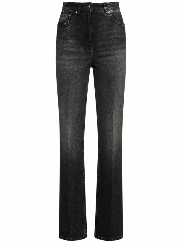 Photo: FERRAGAMO - High Rise Denim Straight Jeans