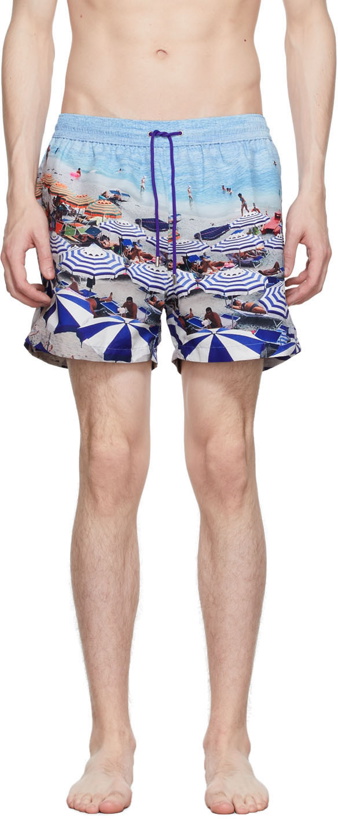 Photo: Paul Smith Blue Recycled Polyester Swim Shorts