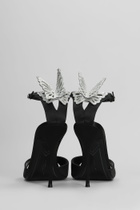 Sophia Webster Aura Sandals In Black Satin
