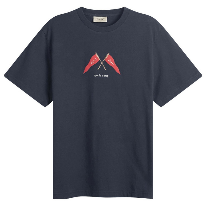 Photo: Foret Men's Pennant T-Shirt in Navy